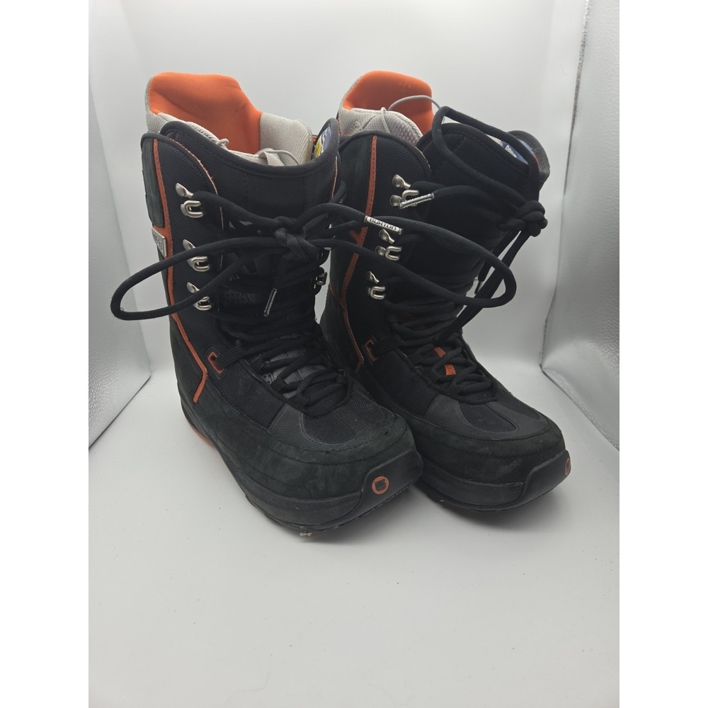 Burton Driver Snowboard Boots Lace Up Black‎ Rust Orange Mens Size 9